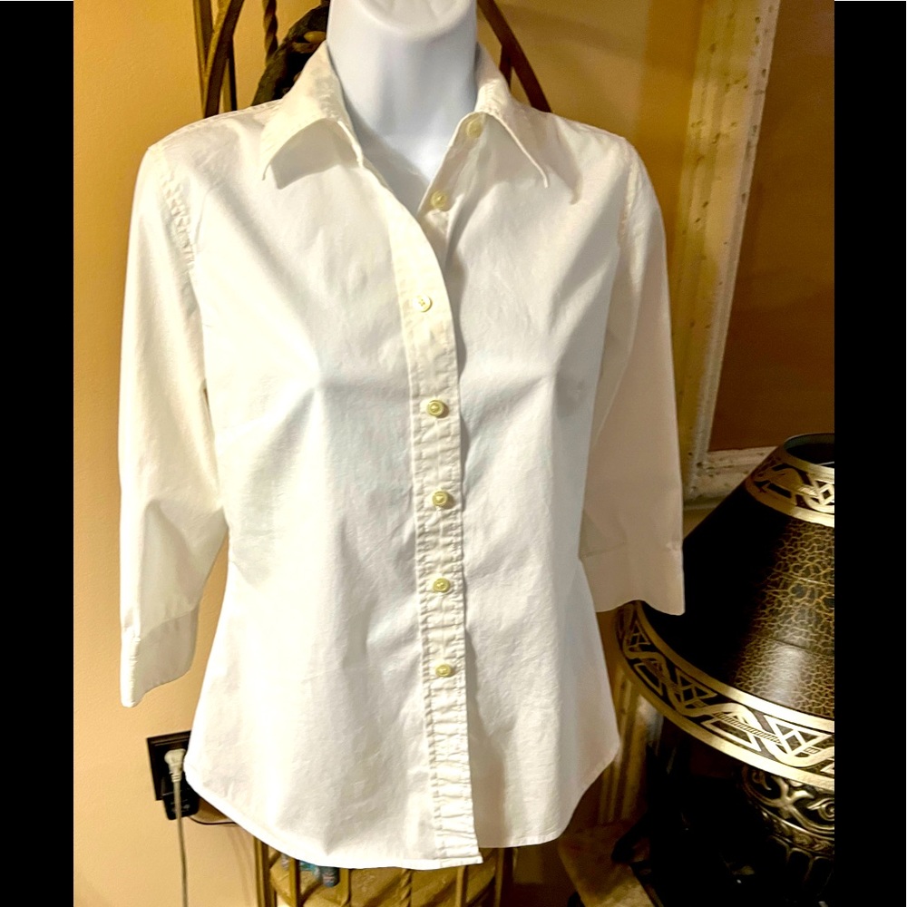 J. Crew White Button Down Long Sleeve Shirt XS